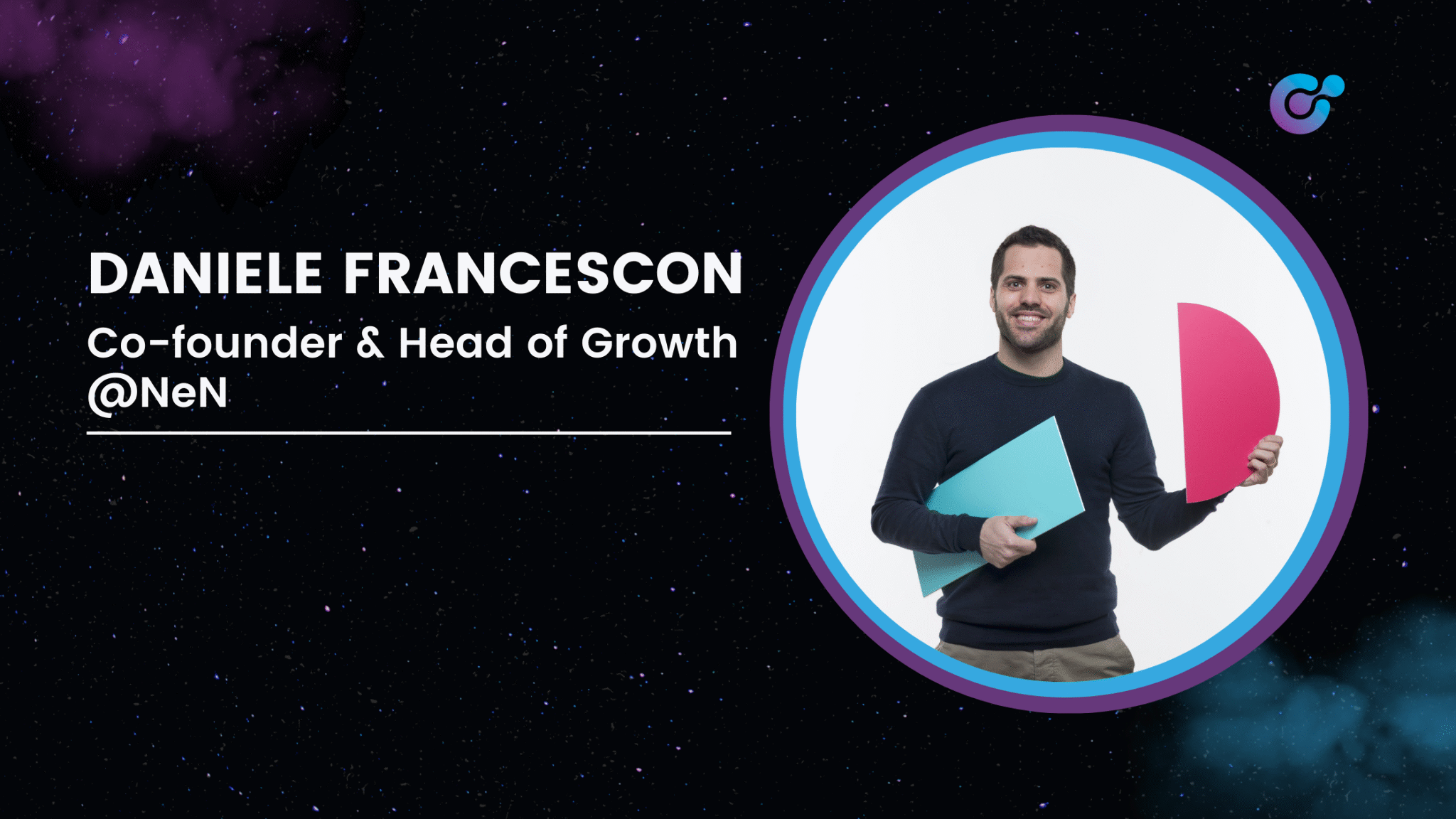 In foto Daniele Francescon, Head of Growth di NeN pronto per entrare a far parte delle interviste di Enzima