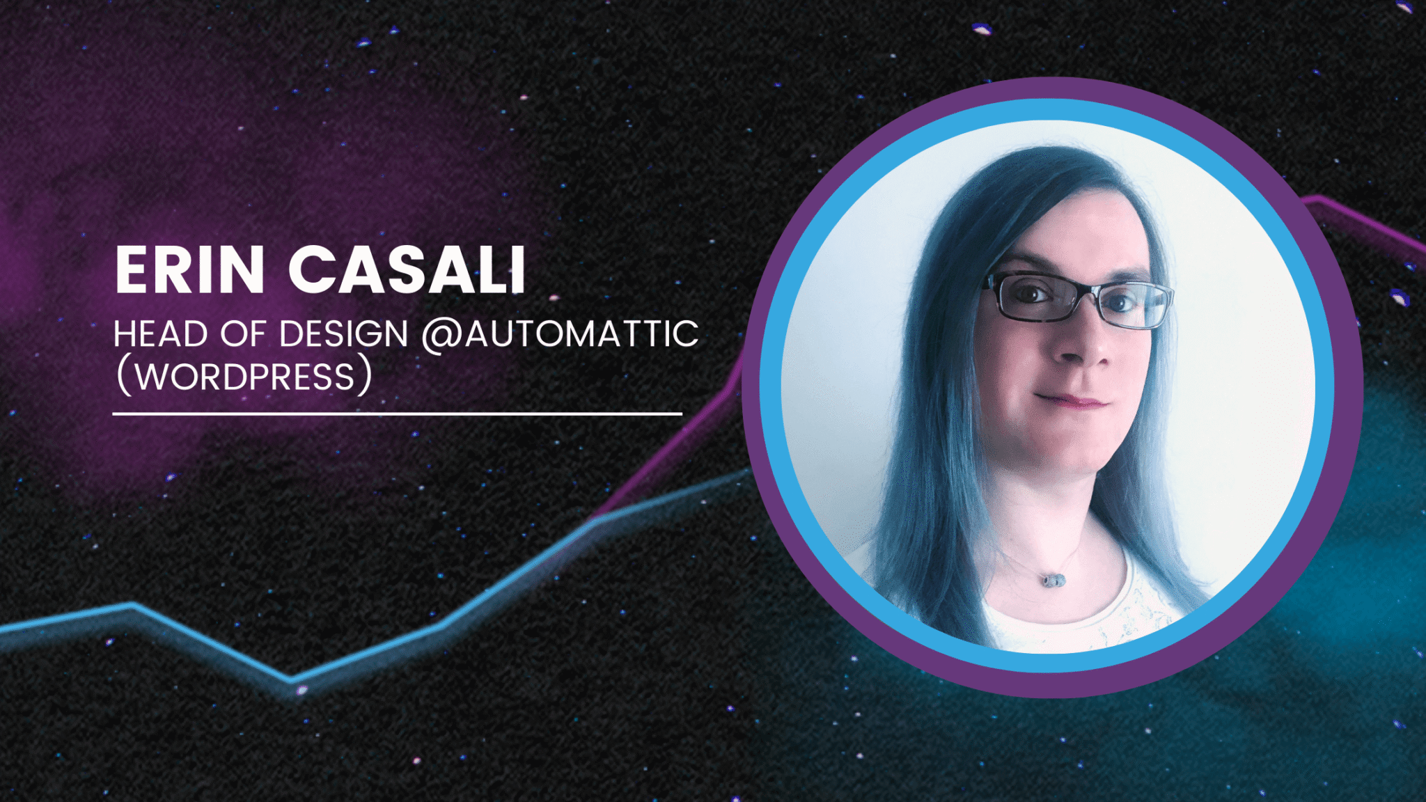 Grafica che ritrae il designer Erin Casali